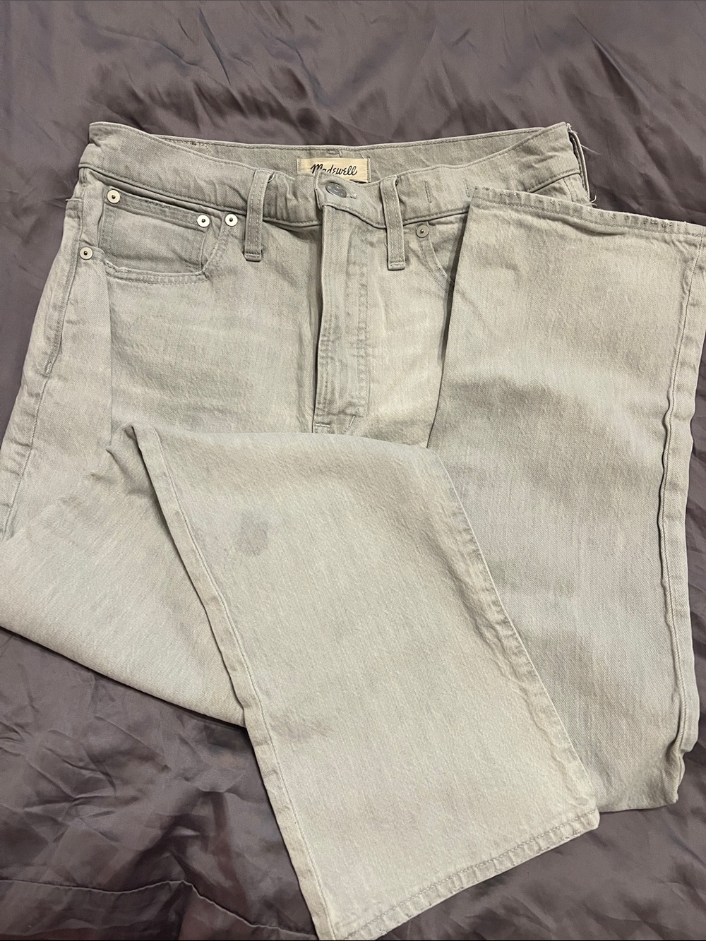 Madewell Women’s Light Gray Straight Jeans